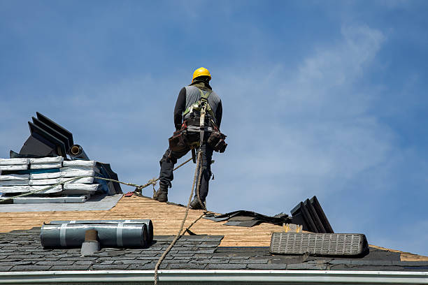 Professional Gutter Installation technician working in Langston, OK